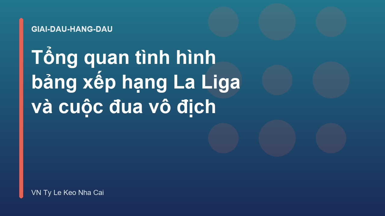 Tổng quan tình hình bảng xếp hạng La Liga và cuộc đua vô địch